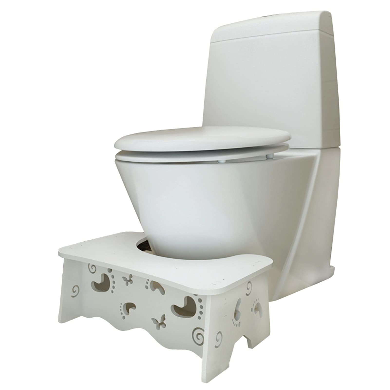 Taburete de Inodoro para baño, Taburete de Inodoro Antideslizante Ayuda para Inodoro Reposapiés en Cuclillas Ayuda para Orinal Ayuda a prevenir el estreñimiento Suministros de baño Ayuda (C