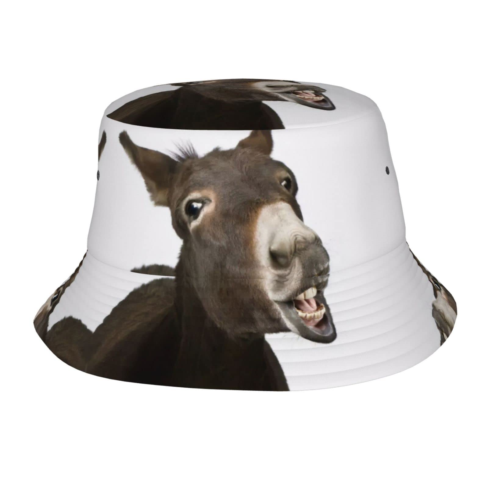 Funny Donkey Adult Sunshade Bucket Hat is Suitable for Beach, Camping, Fishing, Outdoor Leisure, Etc, Funny Donkey, One size