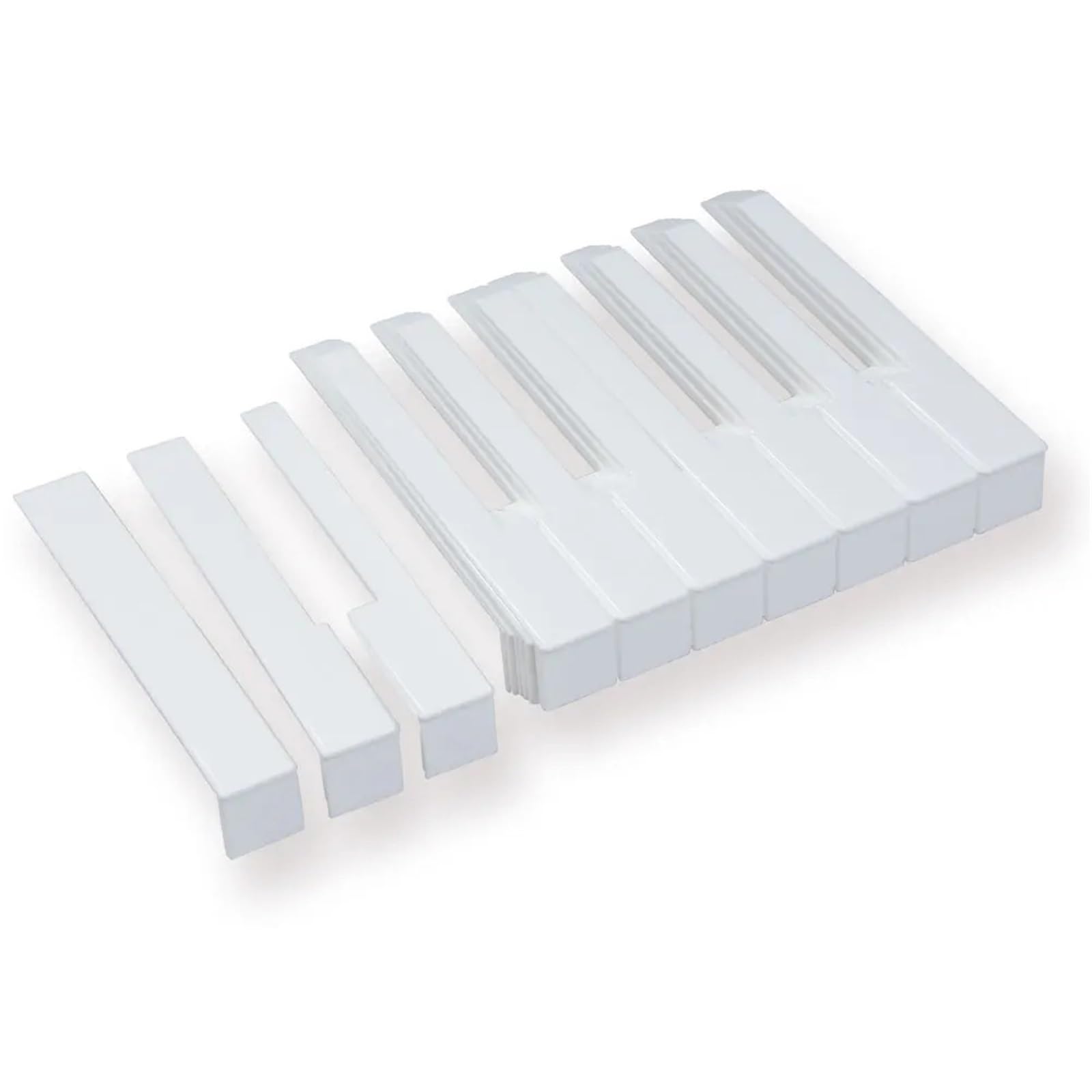 Kit de 52 Uds de teclas de Piano, Kit de mantenimiento de Piano de plástico ABS blanco con frentes, piezas de repuesto profesionales, accesorios for Piano
