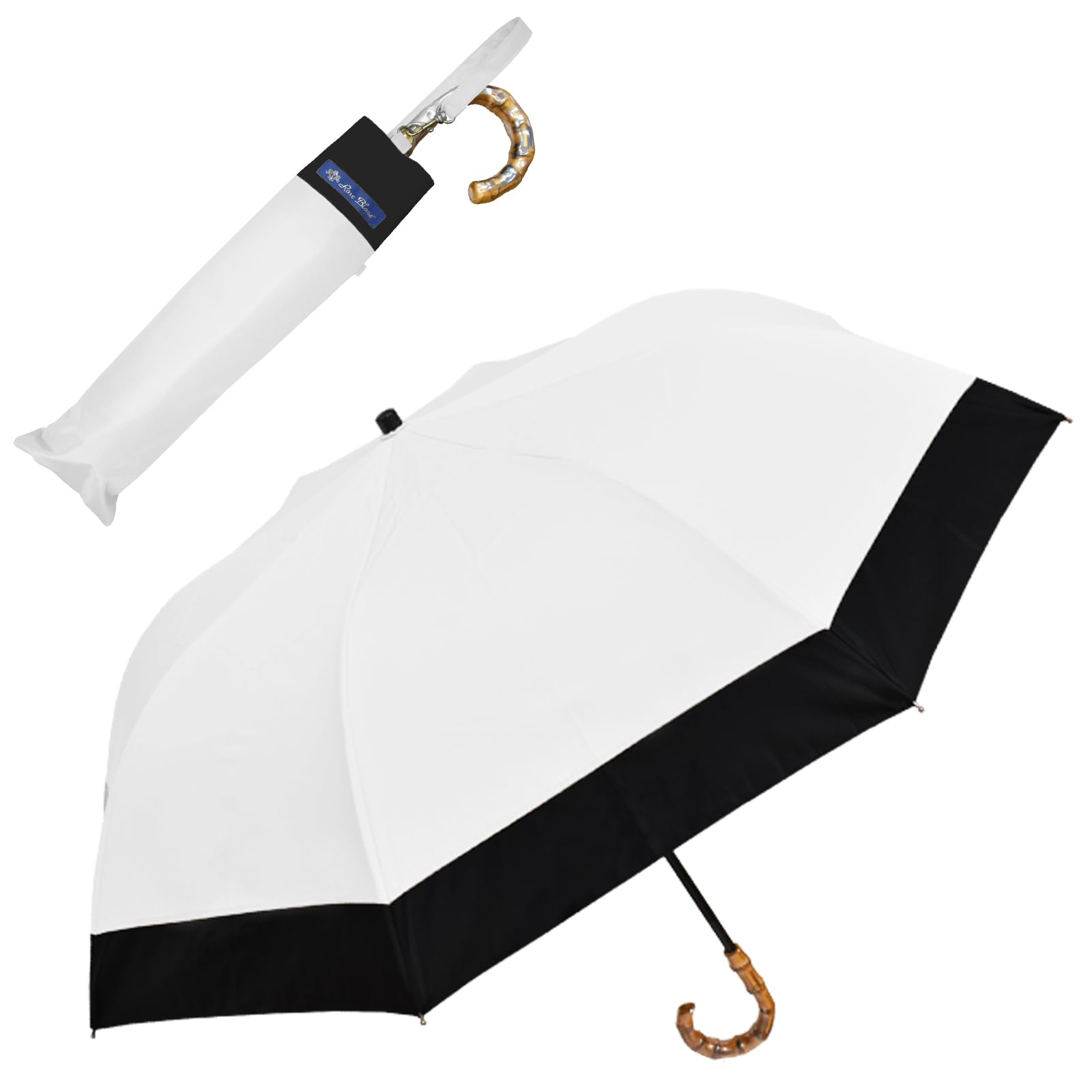 Amazon | 芦屋ロサブラン 折りたたみ 2段折り ミドル 日傘 55cm コンビ