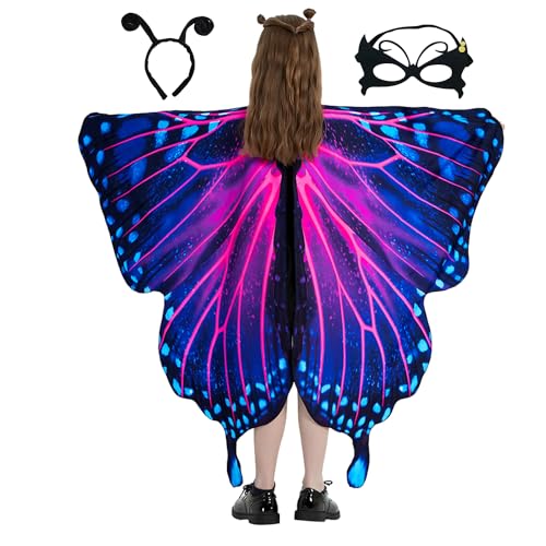 WhiteUniQoon Halloween Costumes for Kids, Butterfly Wings, Butterfly Costume for