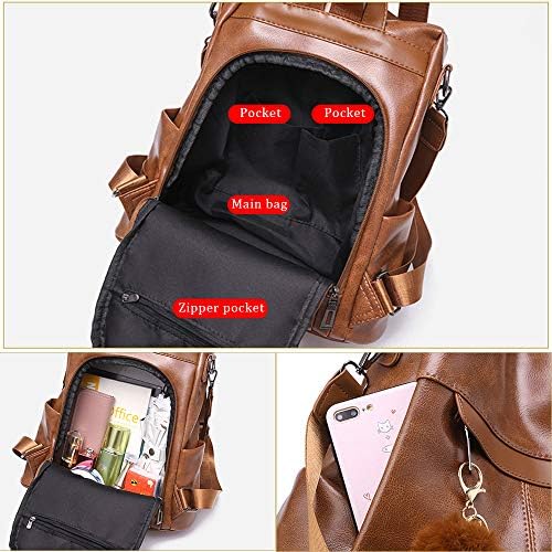 Zaino Donna ECOTISH 2 In 1 - Borsa A Zaino Impermeabile Antifurto, Per Scuola, Lavoro E Viaggi - Foto 12