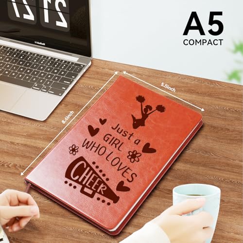 Cadeau pour pom-pom girl : Carnet en cuir gravé pour fêter l'anniversaire d'une amie cheerleader
