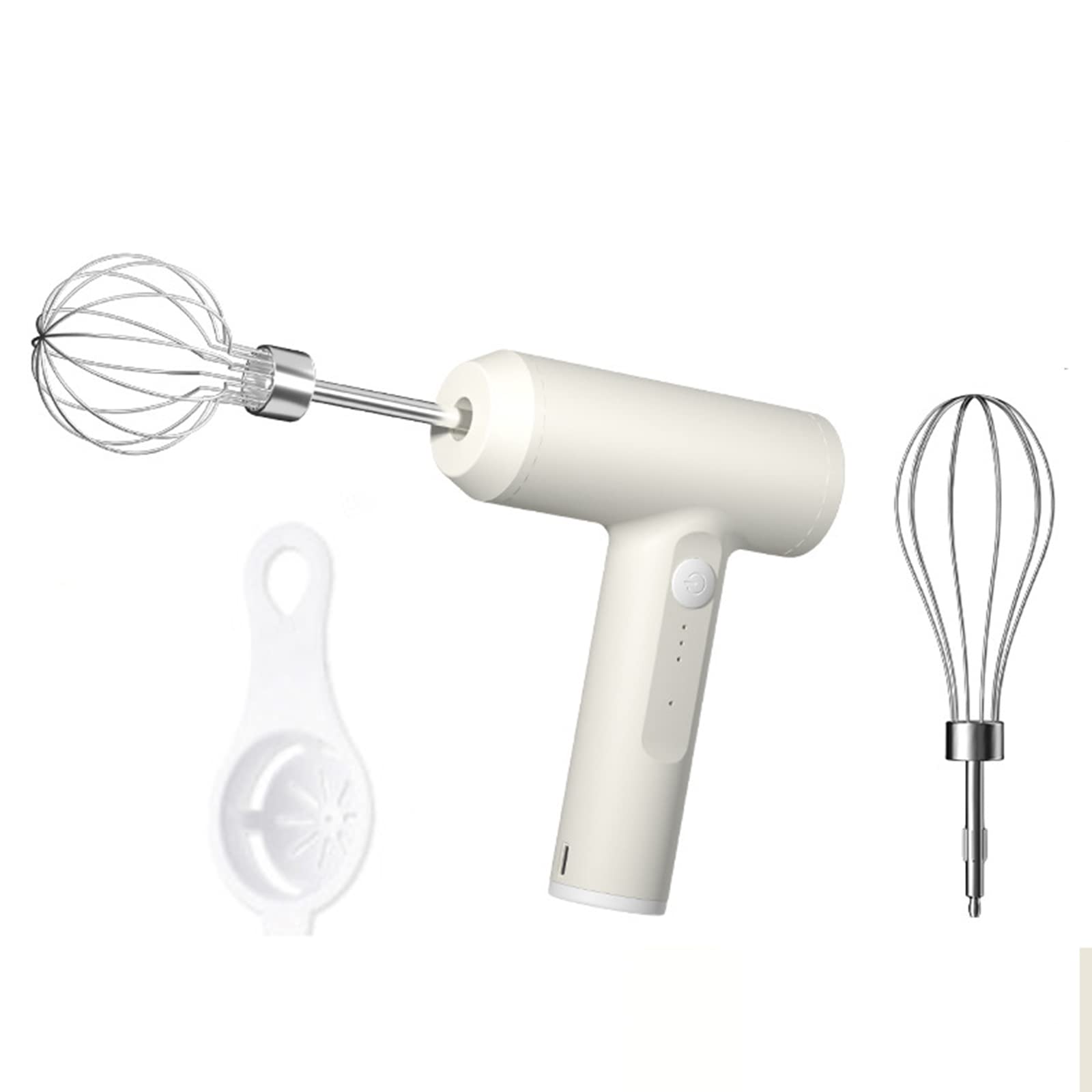 Electric Beater Electric Egg Beater with Two Wire Beaters Food Beater Whisk 3 Speeds Upright Wireless Handheld Mixer with Egg Separator for Baking Cake Egg Cream