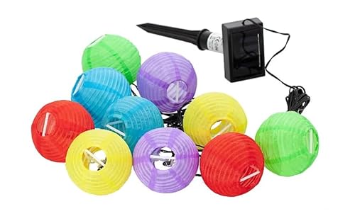 Guirnalda de farolillos LED solares, multicolor