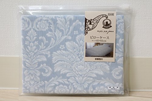 京都西川 日本製 綿100% ピロケース 枕カバー(CP−L) (ブルー)