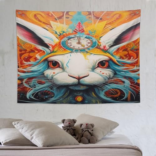 Tapisserie lapin pour cacher un mur vide grand tissu mural de chambre 150x200