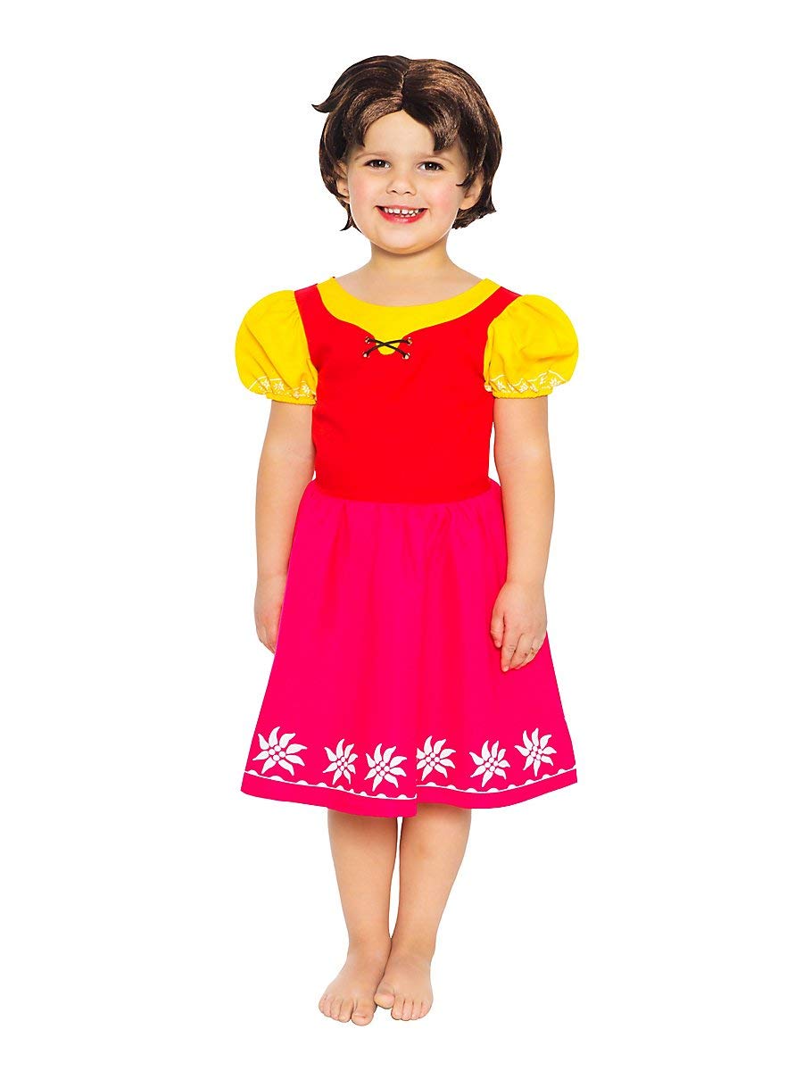 Maskworld Heidi Kinderkostüm mit Perücke - original lizenziert - Karneval - zweiteilig (98-104)
