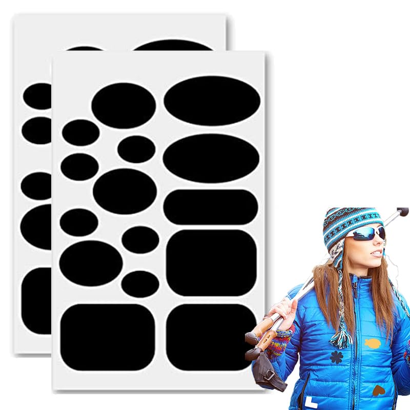 2 Blatt Nylon-Reparaturflicken Set 30 selbstklebende reißfeste Patches für Daunenjacken Skihosen & Outdoor-Textilien