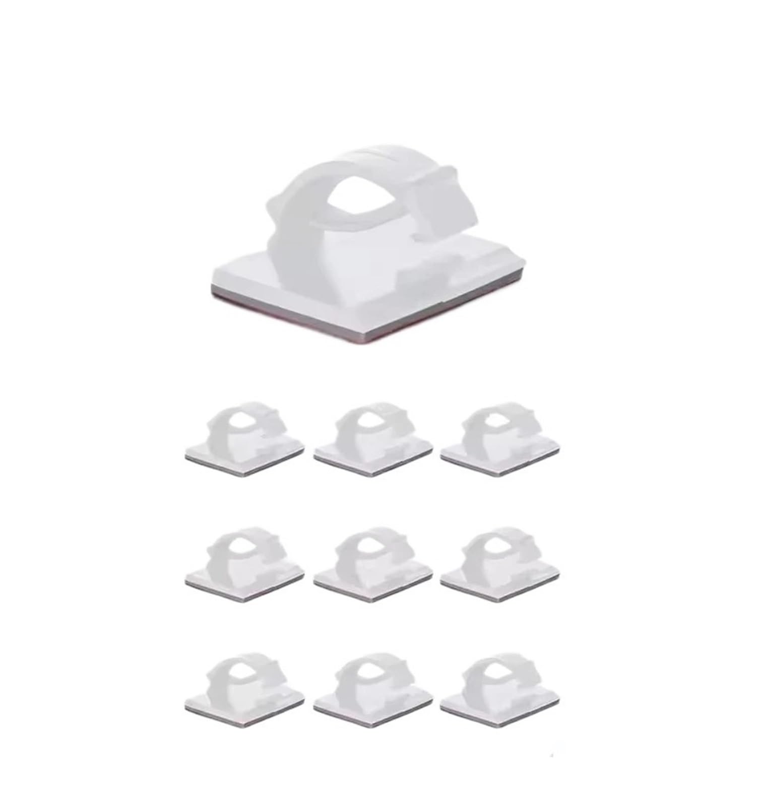 Dpnentv White 20Pcs Stick-On Wire Fix Clips Universal Adhesive Cord Organizer