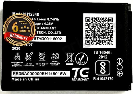 Image of H-12348 Battery for Jio WiFi Dongle /Airtel WiFi / M2S Fi 2 / Wireless Router 4g FI2 / M2 hot spot Battery with 6 Month Warranty ***** (T196)
