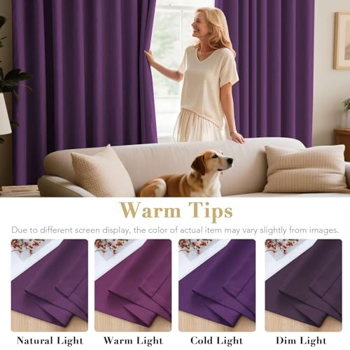 image for H.VERSAILTEX Blackout Curtains/Draperies/Drapes for Bedroom 108 Inches