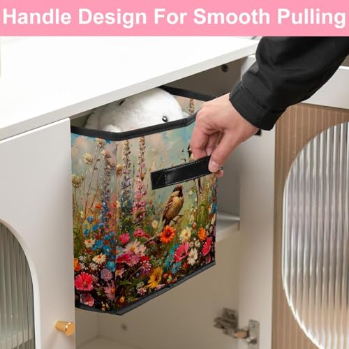 Boîte de rangement en tissu Oxford pliables de 27,9 cm pour organiser le linge
