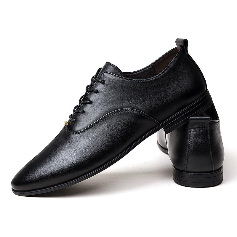 Men Casual Wedding Faux Patent Derby Shoe Men's Classic Business Formal Oxford Shoes4
