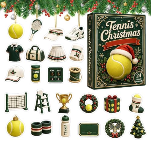 Calendrier de l'Avent Tennis de Noël Décorations de Noël Tennis en