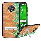 MATERIALES RESISTENTES: Fundas Motorola Moto G6 Plus,ofrécele a tu smartphone una protección natural y segura contra las caídas y el desgaste gracias a los materiales resistentes de madera y goma dura.