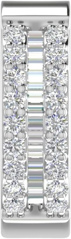 0.12 Carat Natural Diamond Hoop & Huggies earring for Women in 10K Gold (Single Piece)