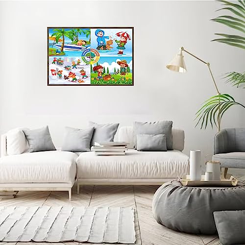 Image of Ankit Toys & Games 100-Piece Jigsaw Puzzles for Kids Ages 6+, Educational and Engaging Geography Puzzle with Vibrant Map Learning (Four Seasons)
