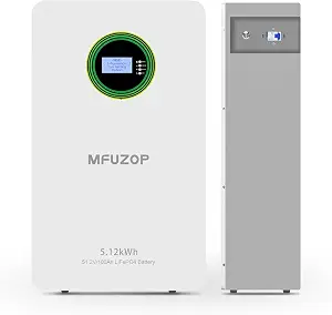 MFUZOP 48V 100Ah LiFePO4 Lithium Battery, 5.12kWh, Wall-Mounted, Built-in 100A BMS, Supports RS232/RS485/CAN, Expandable for Home Off-Grid RV Backup Power