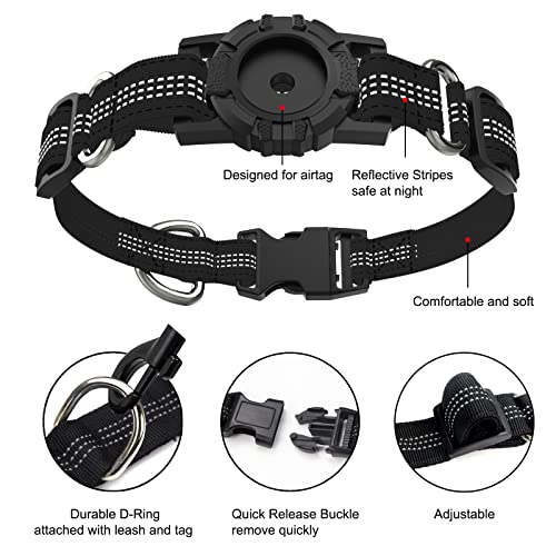 Airtag Dog Collar, Apple Air Tag Dog Collar, Heavy Duty Dog Collar with Airtag Holder Case, Adjustable Air Tag… - Image 3
