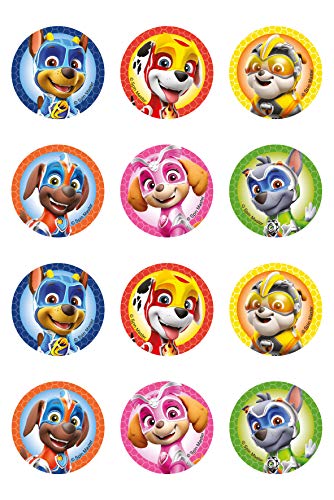 Patrulla Canina- Decoración para Galletas Infantiles - Pasta de Azúcar - 12...