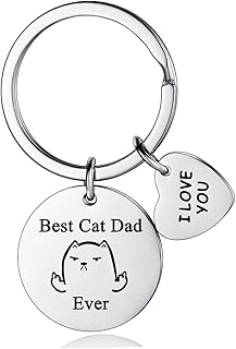 Pet Lover Gifts Gifts For Cat Mom Cat Dad Gifts for Cat Owner Cat Lovers Gifts Pet Mom Dad Keychainf For Men Cat Owner Gifts