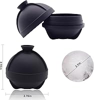 Vista 3 de Sphere - Moldes de hielo – Paquete de 6 moldes de silicona para bolas de hielo con embudo integrado – Moldes redondos para cubitos de hielo – Haz