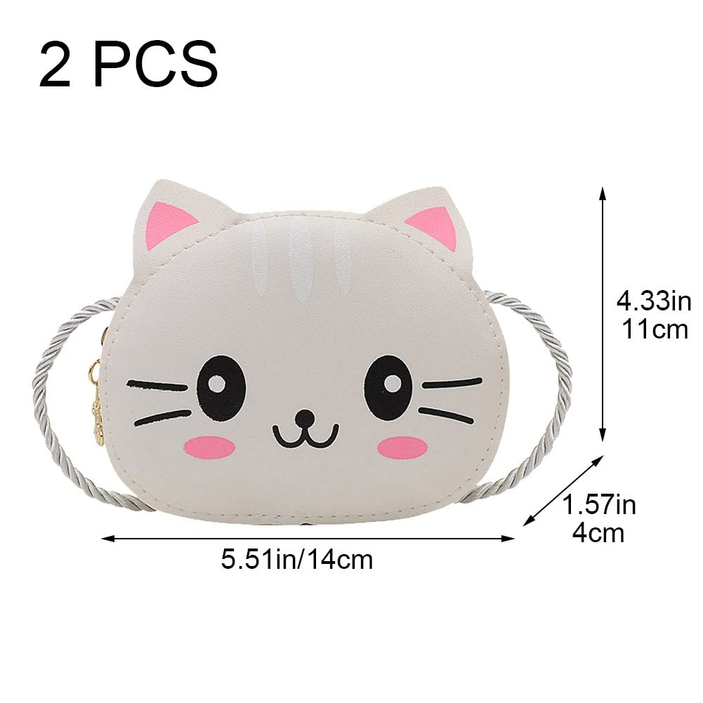 Uroczy kot torba crossbody dziecięce mini torebki dziewczęce skóra PU mała torba na ramię torby crossbody portmonetka portfel