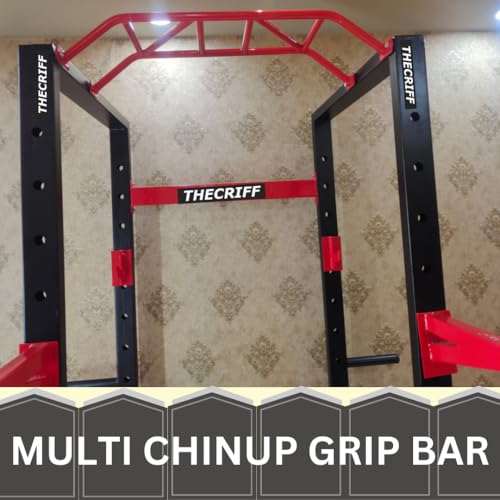 Image of Commercial Power Rack - Heavy-Duty 4x2 Squat Rack with Monkey Bar, J-Hooks, Squat Locks & Olympic Weight Plate Storage|Adjustable Strength Training Cage for Home Gym & Commercial Use (TC301)