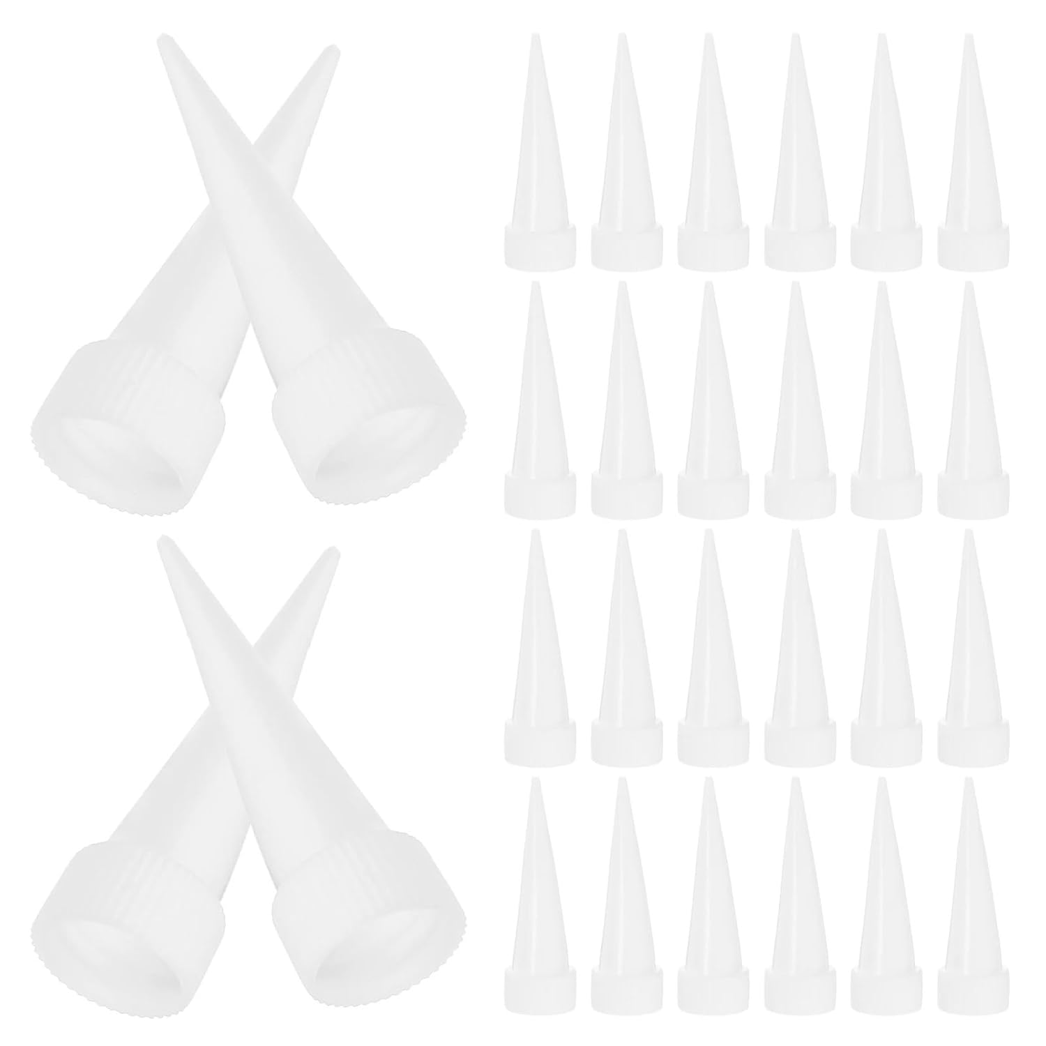 Glue Stick Tip 140PCS Precision Plastic Glue Drop Heads - Epoxy Caulking Nozzle Extension Kit