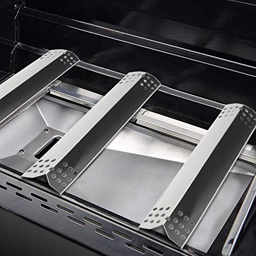 Hongso 14 7/8" Stainless Steel Heat Plates Tent Shield Replacement Parts For Master Forge 1010037 Gas Grill Model, 3 1/4" Wide Burner Covers Flavorizer Bars, 4-Pack, Spz3714 #TOP5