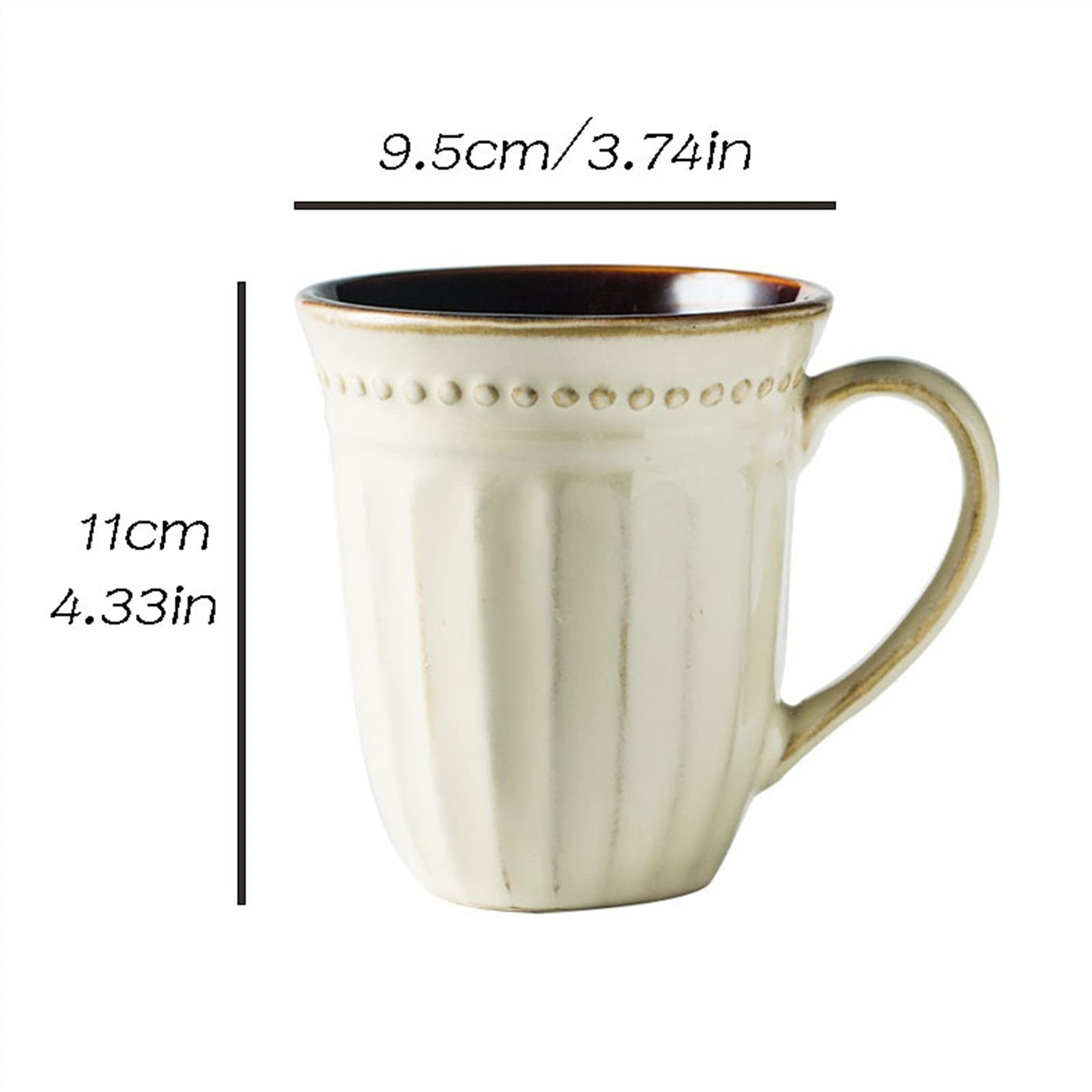 Ceramiczny kubek do kawy 380ML europejski kubek w stylu Retro płatki śniadaniowe kubek gospodarstwa domowego para ceramiczny kubek do kawy