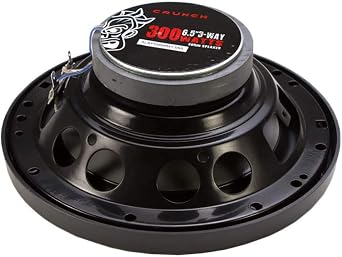 Crunch 300 Watts 6.5-Inch Coax Shallow 4 Ohms CS Speakers, Black | CS-65CXS