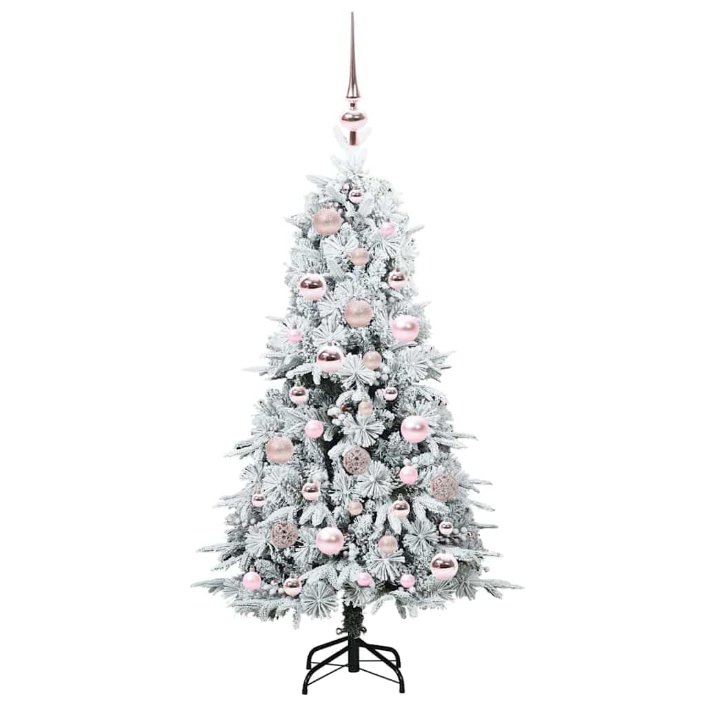 Sztuczna składana choinka, zielona, 120 cm, PE/PCW, z 150 diodami LED, zasilana przez USB, do użytku wewnątrz i na zewnątrz, świąteczna dekoracja