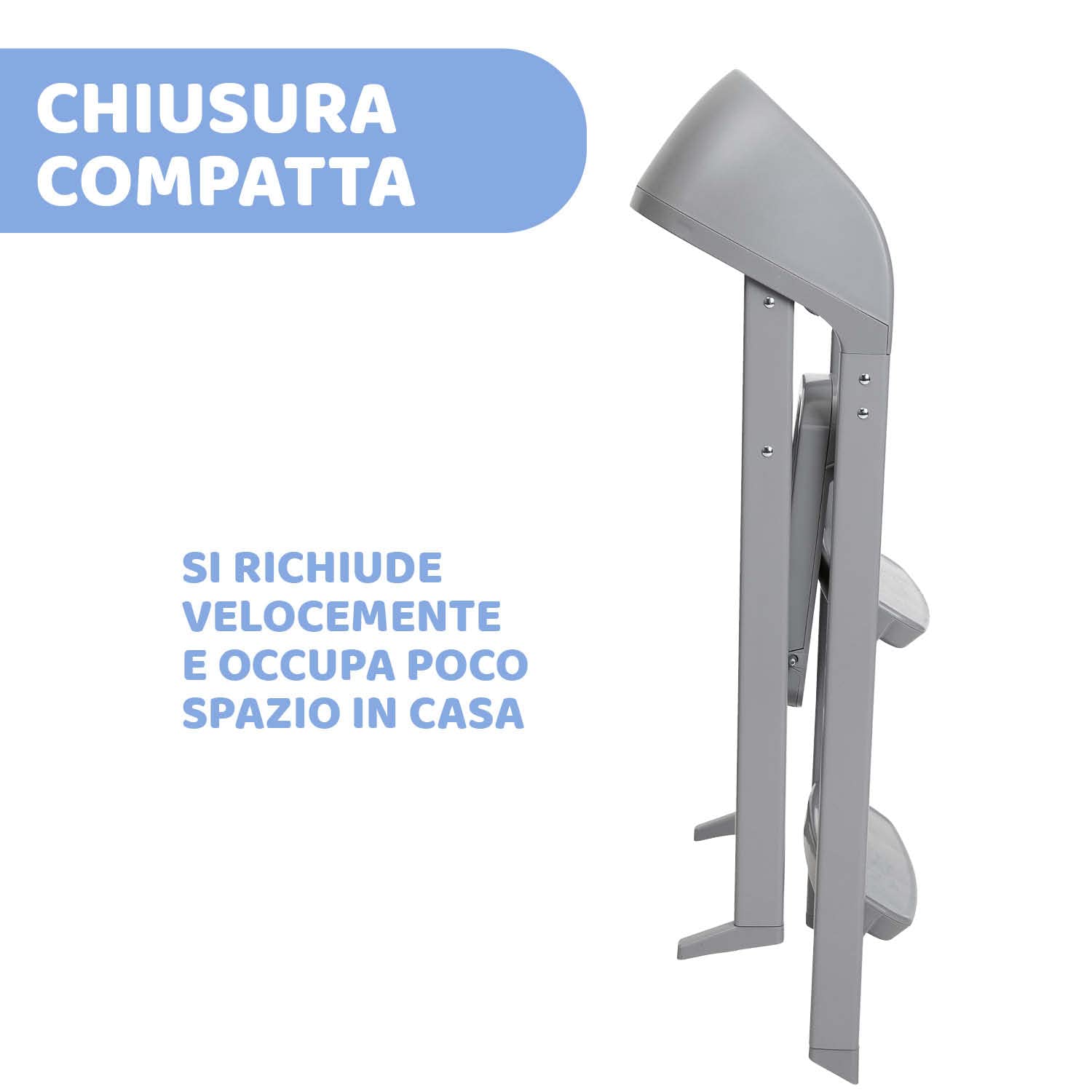 Chicco, Crescendo Lite, Sedia Evolutiva, Seggiolone 6-36 Mesi, Bambino 40 kg, Adulto Fino a 99 Anni, Poggiapiedi Incluso, Chiusura Compatta, Compatibile con Vari Accessori Chicco