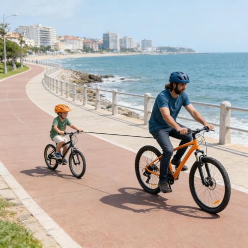 Remolque para bicicletas retráctil que elimina tirones peligrosos en ruta 2