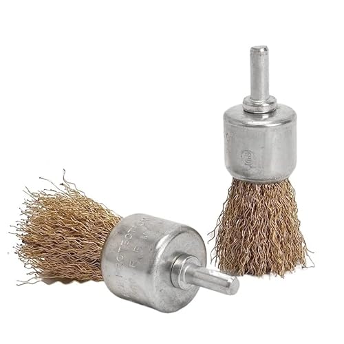 Jieyuzyuo 1Pc 6Mm Shank Copper Plating Stainless Steel Wire Wheel Brushes For Grinder Rotary Tool Connecting Rod Polishing Brush/1Pc/Steel 16Mm