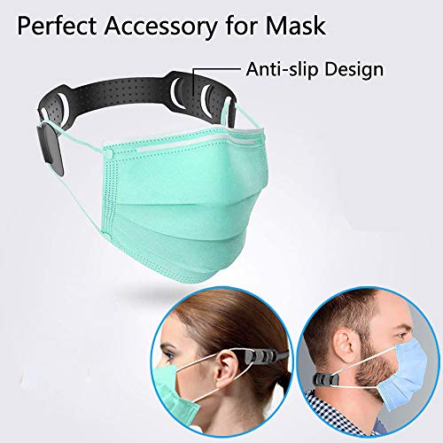 Mask Strap Extender Adjustable Ear Saver For Masks, Anti-Slip Ear Strap Hook Relieve Pressure & Pain For Ear Protector Wearing Long-Time Mask For Nurse Dust-Worker Food-Worker Men Women Kids, 5Pcs #TOP1