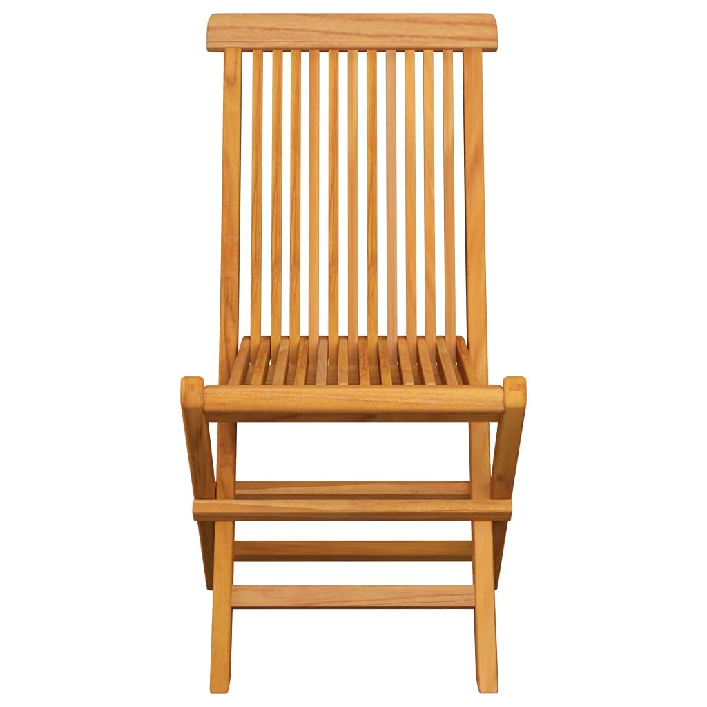 Générique Zestaw 2 składanych krzeseł ogrodowych z litego drewna tekowego z poduszkami w kolorze kremowo-białym, stylowy design, do jadalni na zewnątrz, wygodne i lekkie, udźwig 110 kg