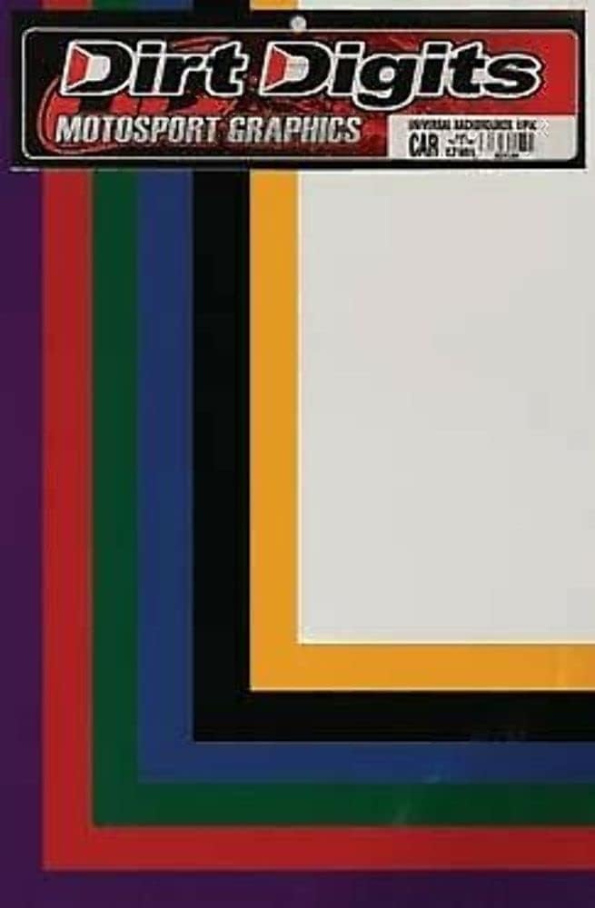 Dirt Digits Universal Number Plate Backgrounds, Black