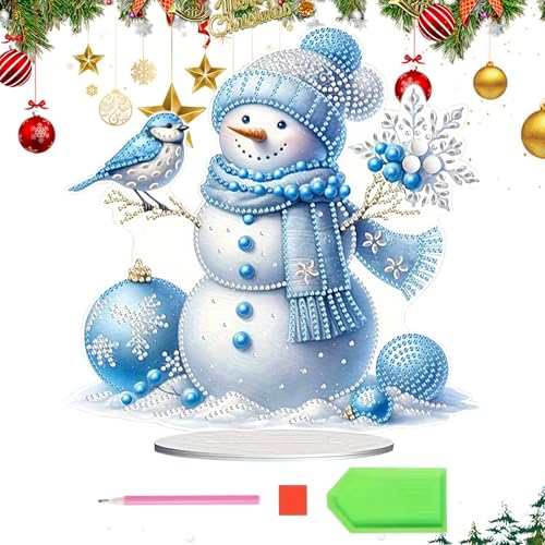Décorations de bureau en strass Jvjggag artisanat d'art mosaïque Noël