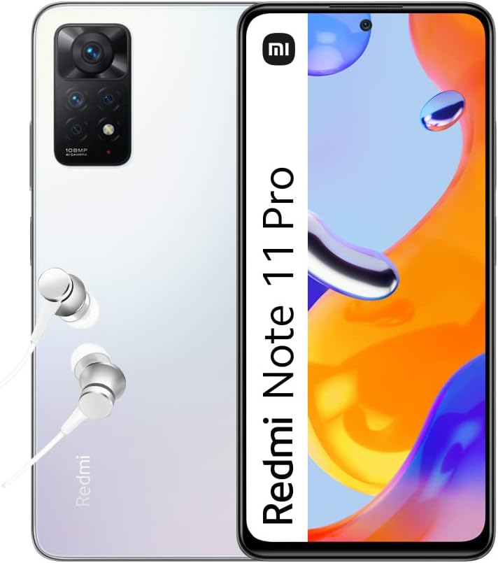 Xiaomi Redmi Note 11 Pro 4G lte ( for tmobile Mint tello & Global ) 128gb + 6gb Factory Unlocked 6.67" 108 Mp (Polar White)