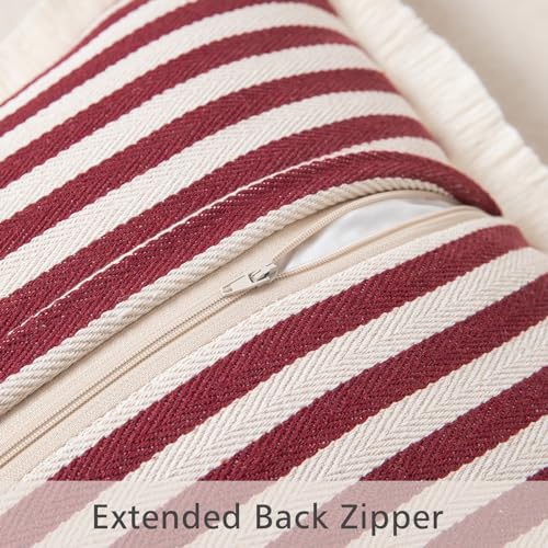 Burgundy-Striped-Decorative-Throw-Pillow-Covers-20×20-Inch-Set-of-2-Boho-Christmas-Pillow-Cases-with-Fringed-Farmhouse-Pillows-Cover-Modern-Cushion-Covers-Pillowcase-for-Sofa-Couch-Bed Burgundy Striped Decorative Throw Pillow Covers 20×20 Inch Set of 2 Boho Christmas Pillow Cases with Fringed Farmhouse Pillows Cover Modern Cushion Covers Pillowcase for Sofa Couch Bed