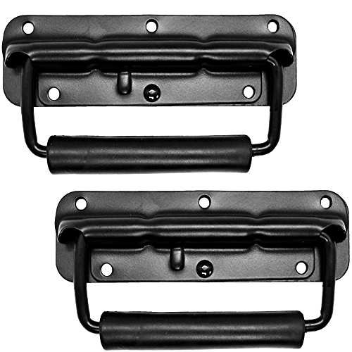 Seismic Audio - SAHDL702-2Pack - Pair of Surface Mount Spring Loaded Speaker Handles for PA Speakers, Rack Cases, or Pedal Board Cases - Pro Audio