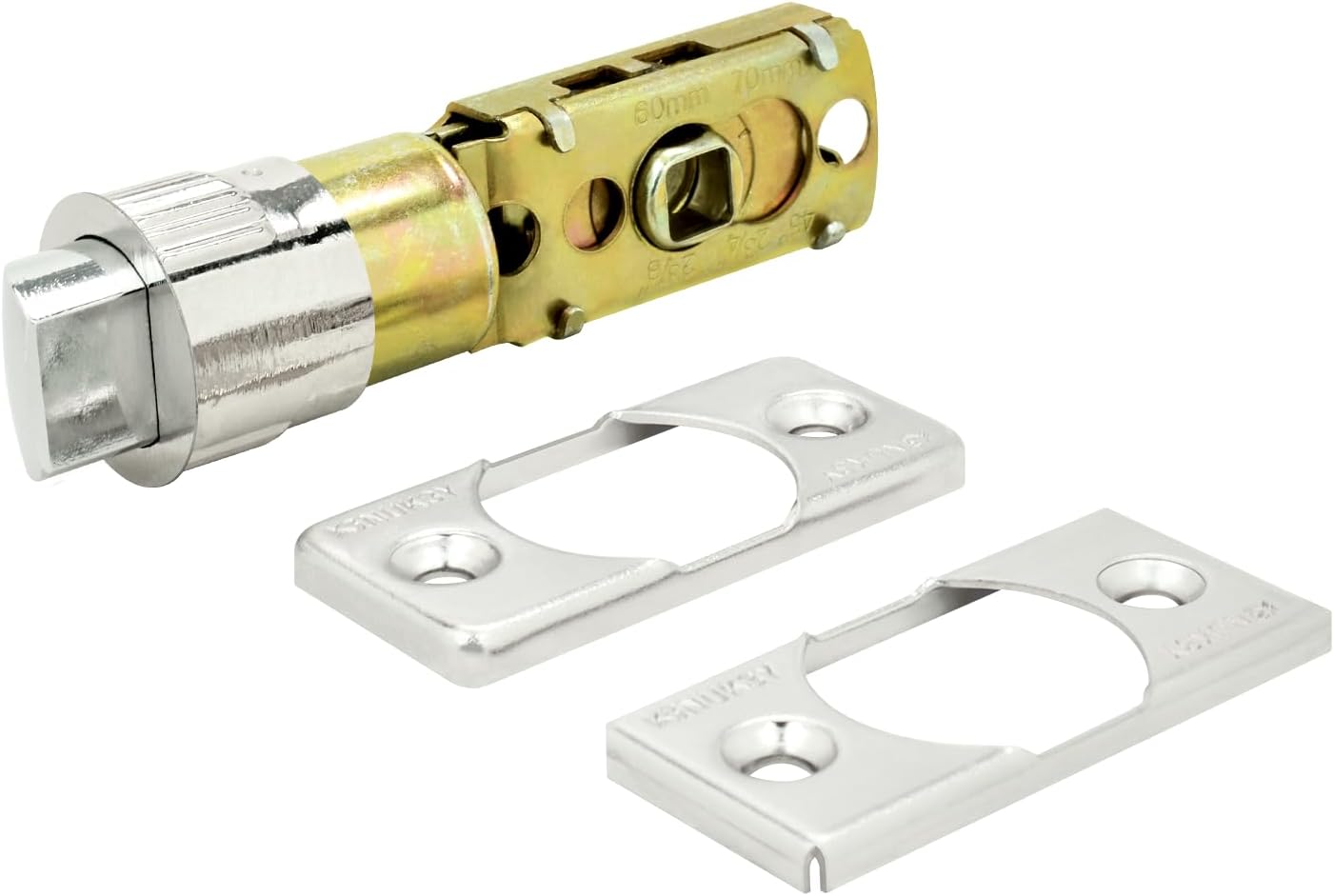 "Nuk3y 6 Way Adjustable Door Latch Bolt (Satin Nickel, Plainlatch)"