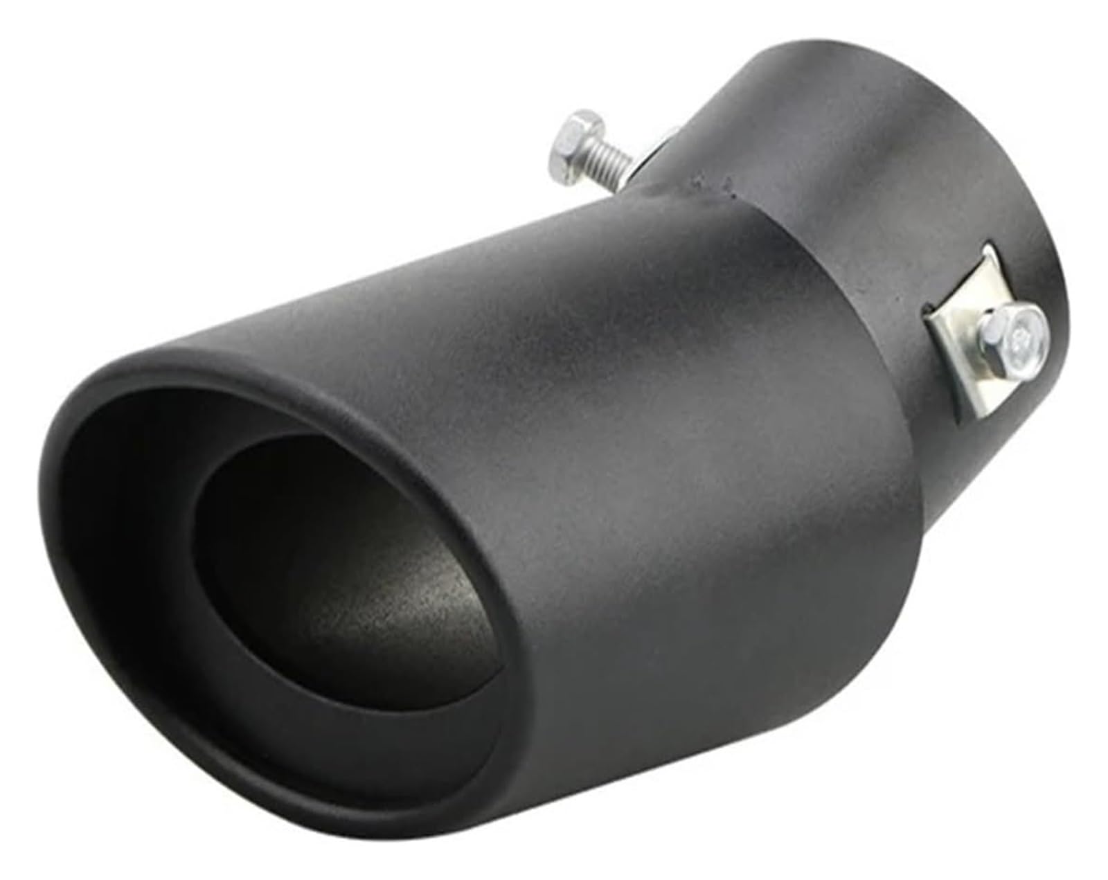 Punta de escape universal redonda de aluminio de 63 mm para tubo trasero de coche 5
