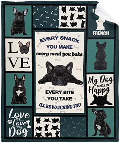 French Bulldog Throw Blanket - ​Super Soft Flannel Fleece Blanket for Gifts,Bedding Quilt Home Decor for Couch Sofa Bed All Season 40"x50" for Kids