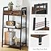 Gewudraw 3-Tier Ladder Shelf with Drawer, Bathroom Table Stand for Small Space, Bathroom Standing Shelves with Storage for Living Room Bedroom Kitchen, Organizer Shelf, Rustic Brown
