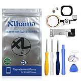 EL PAQUETE INCLUYE: Botón de inicio para iPhone 6S/6S Plus (Oro) conector de cable flexible marco de metal cubierta de botón y sello de goma preinstalado kit de herramientas de reparación para una fácil instalación.