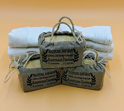 Olive Oil Soap Bar For Hair Skin Bath Kitchen Laundry Excellent Cleanser For Body Moisturizing Effect Good For Sensitive And Allergic Skin Enriched With Laurel Bay Oil/Extract All Natural (6 Bars) #TOP4